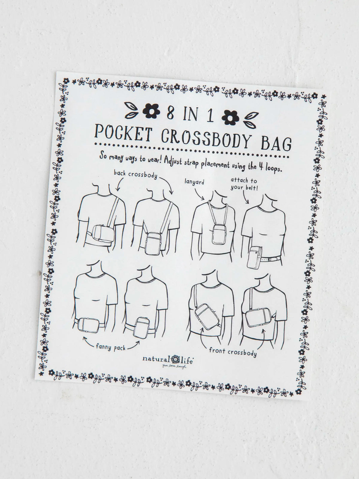 8-in-1 Pocket Crossbody - Blue Patchwork