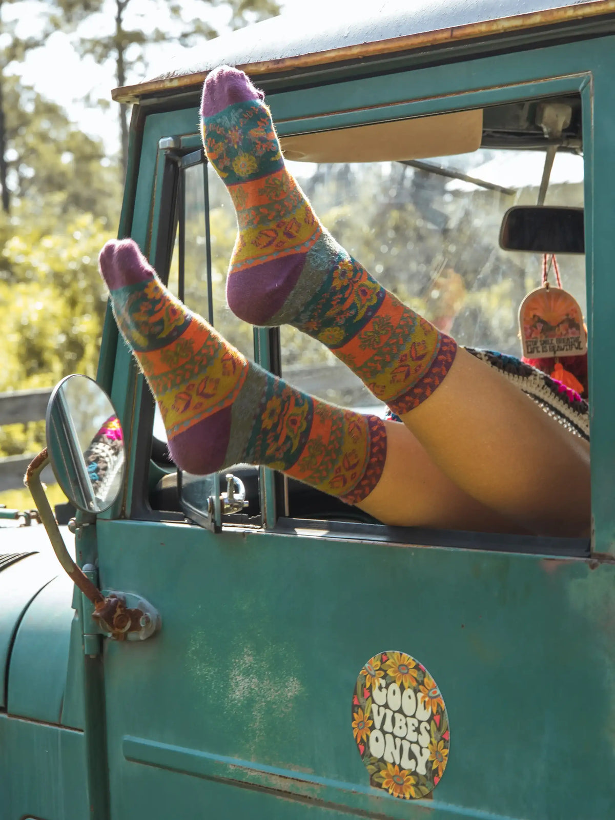 Boxed Boho Sock Set. Set of 3 - Plum Floral