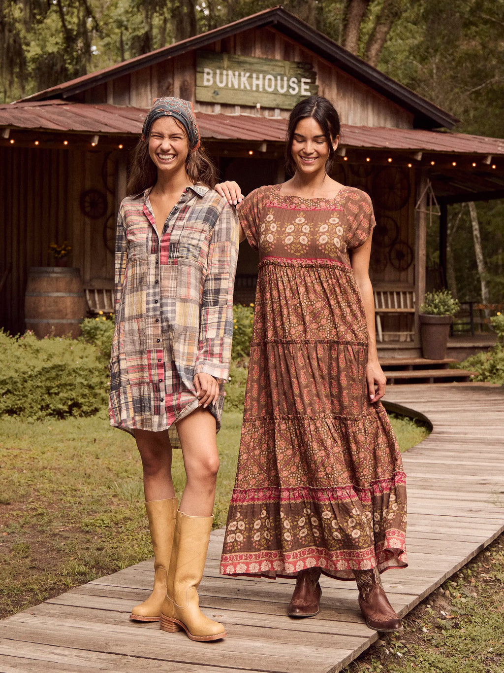 Berkley Maxi Dress - Wildflower Tiles Chocolate