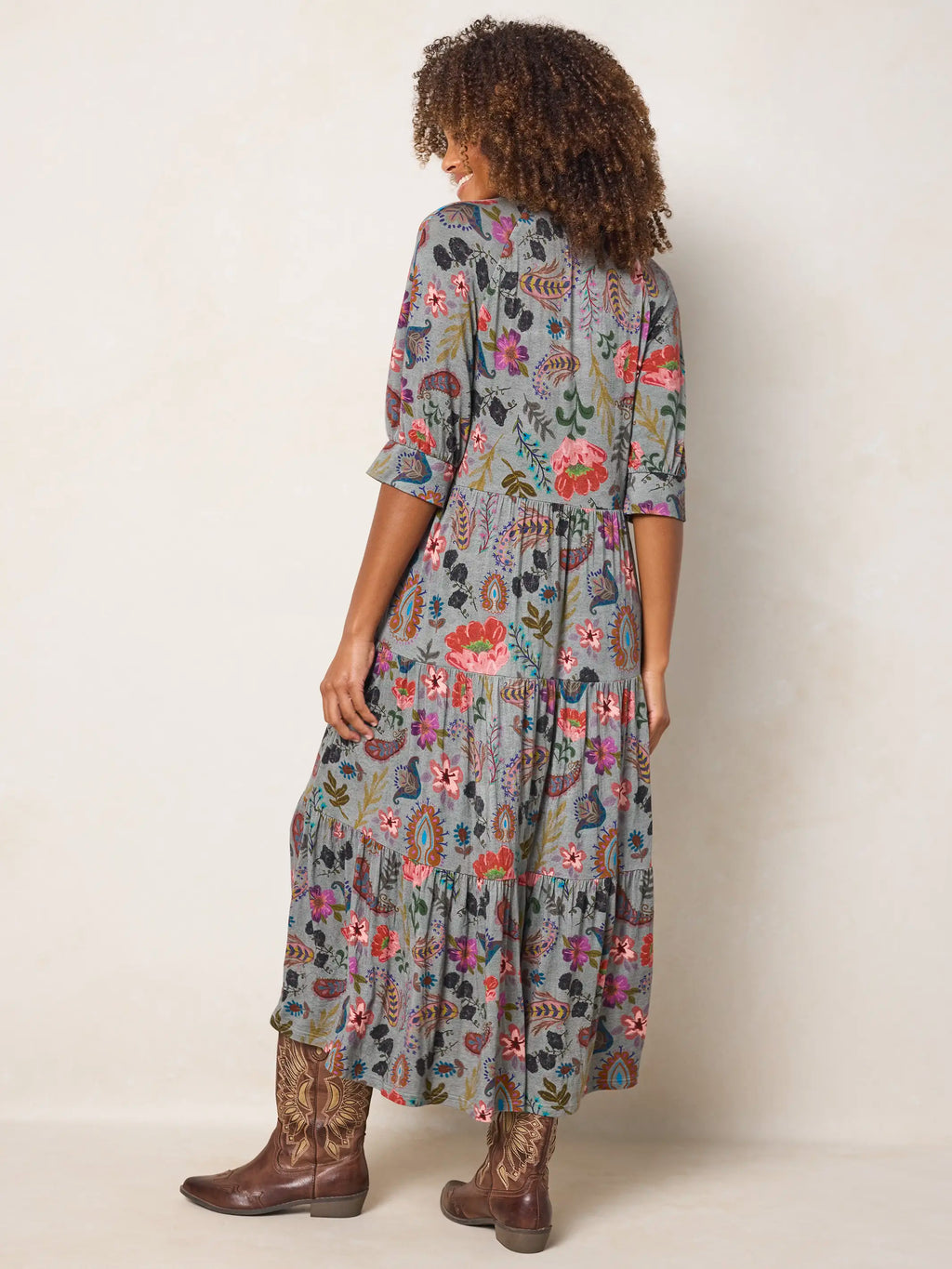 Rebecca ButterSoft Midi Dress - Femme Folk Teal