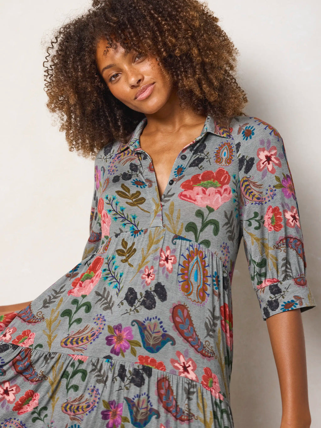 Rebecca ButterSoft Midi Dress - Femme Folk Teal