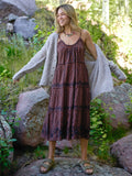 Harley Embroidered Cotton Midi Dress - Rust Gingham