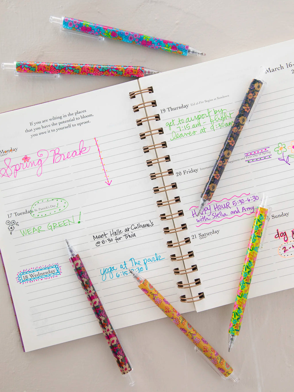 Best Gel Pens Ever. Set of 6 - Multicolored Ink