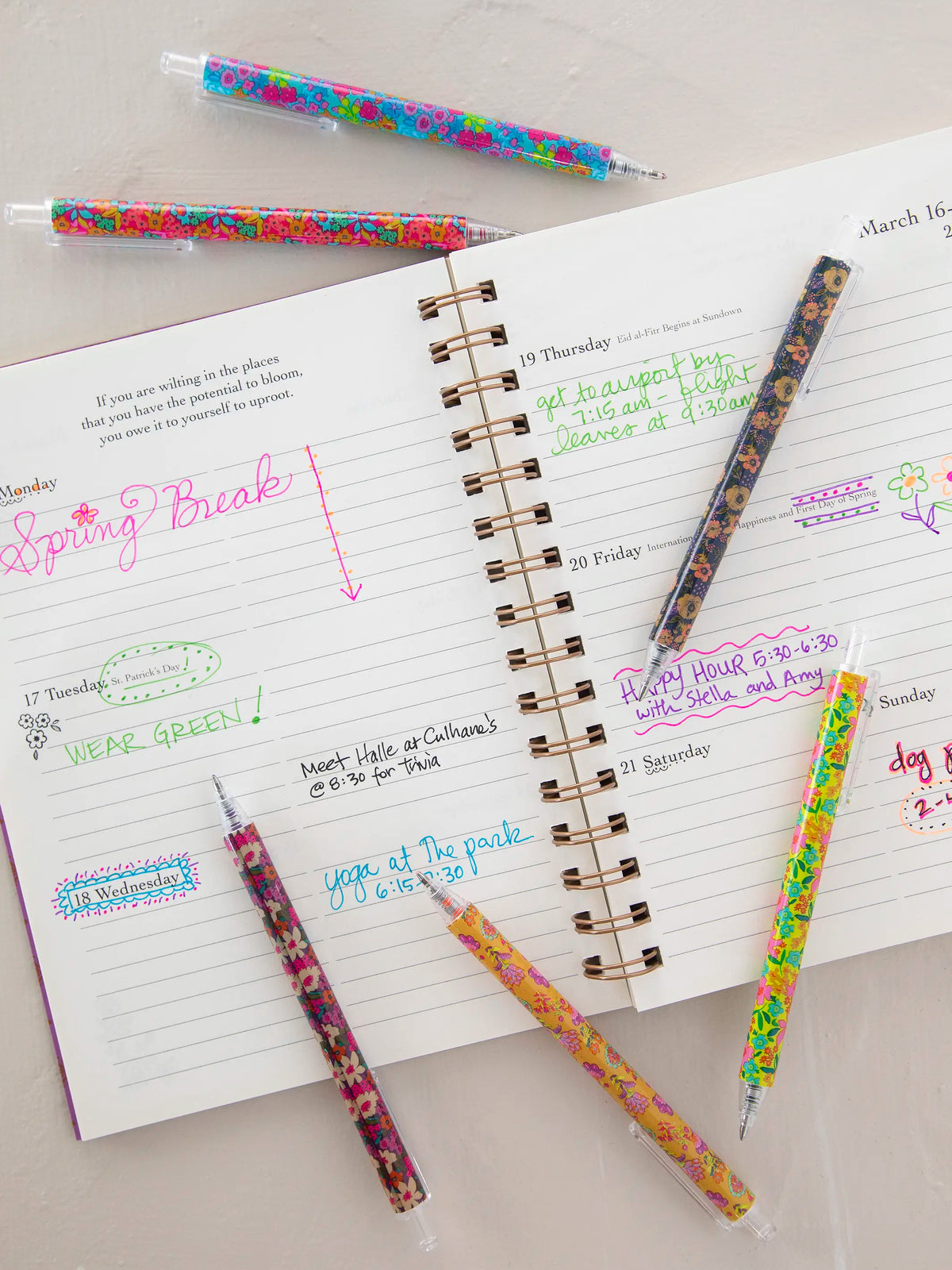 Best Gel Pens Ever. Set of 6 - Multicolored Ink