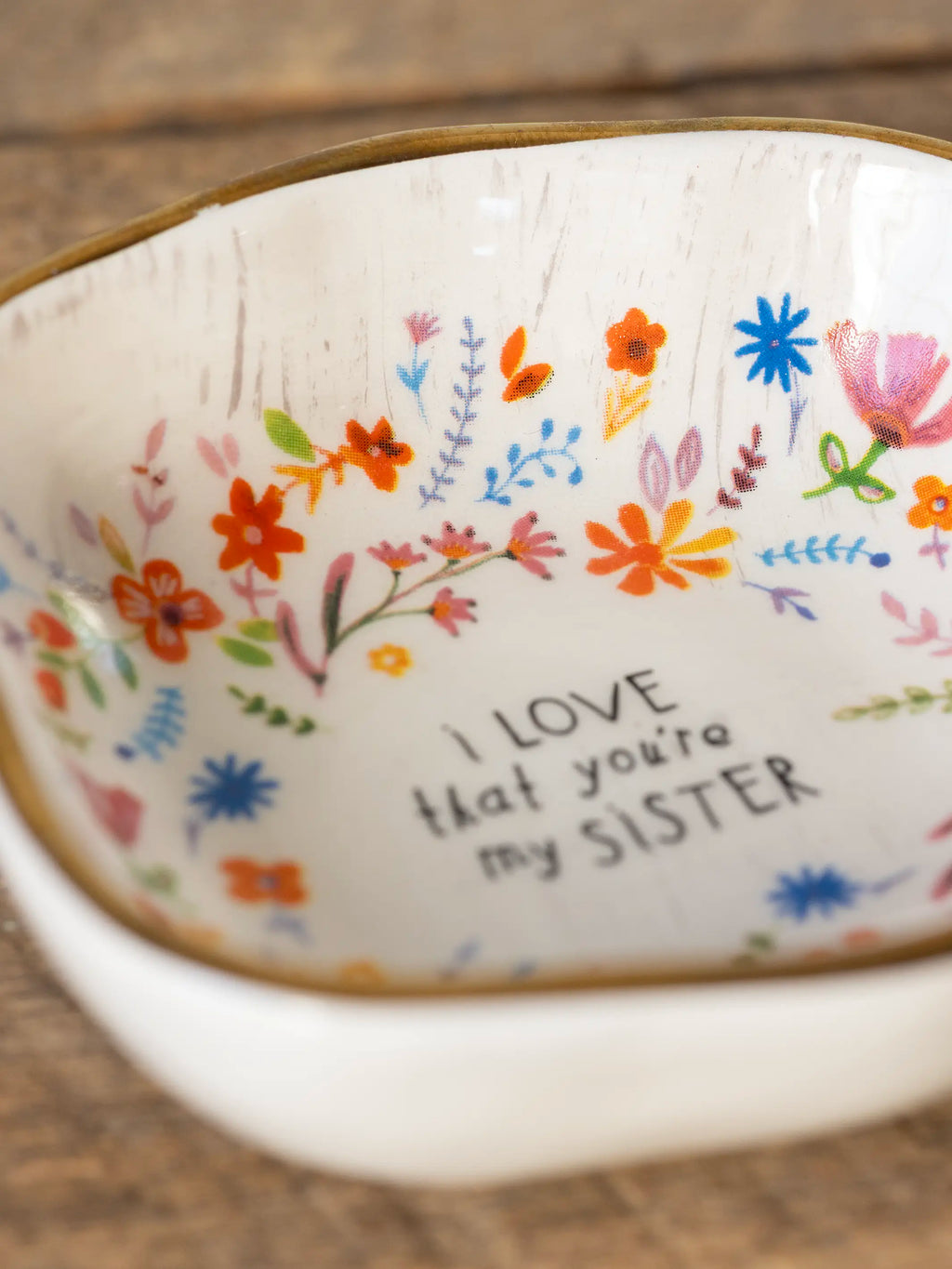 Antiqued Trinket Bowl - Friend
