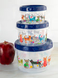 Storage Containers. Set of 3 - Cat