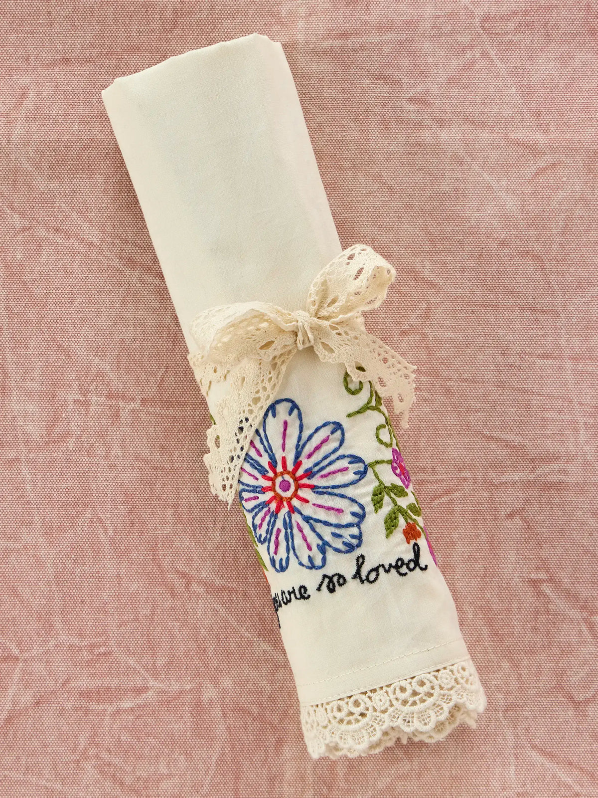 Embroidered Cotton Giving Pillowcase - You Are So Loved
