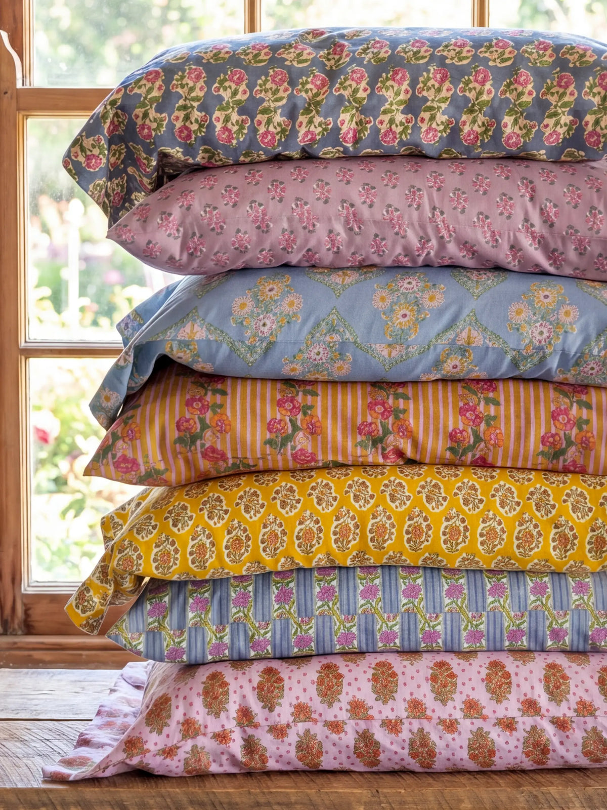 Mix & Match Cotton Pillowcase. Single - Jewel Stamp
