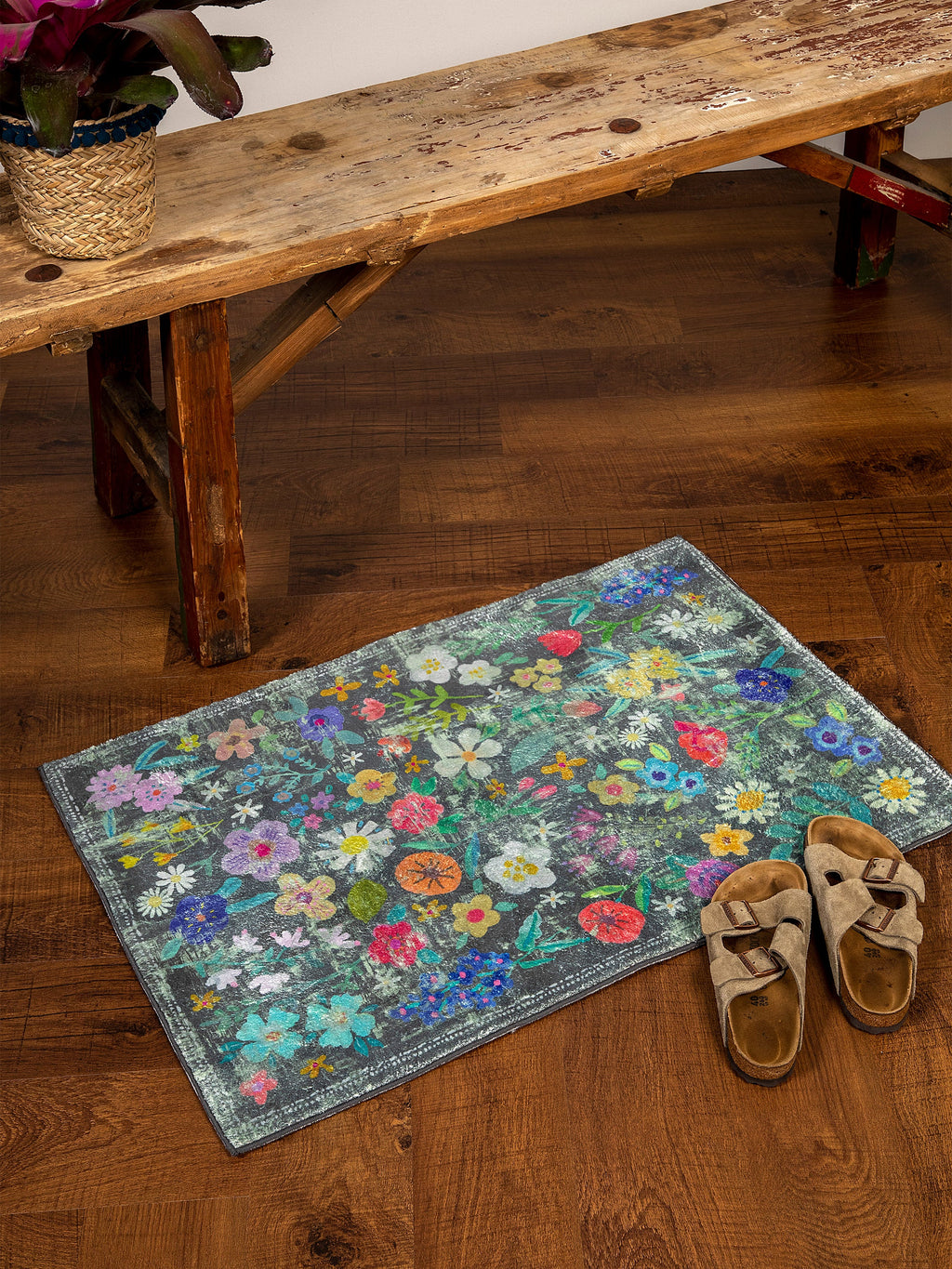 Chenille Rug. 2' x 3' - Wildflower