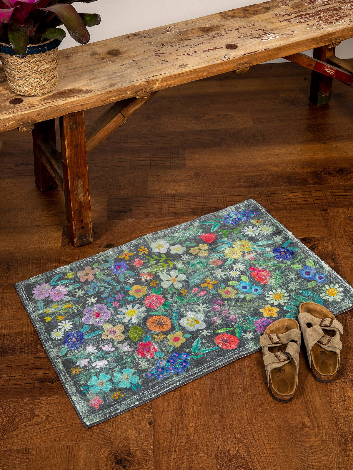 Chenille Rug. 2' x 3' - Wildflower