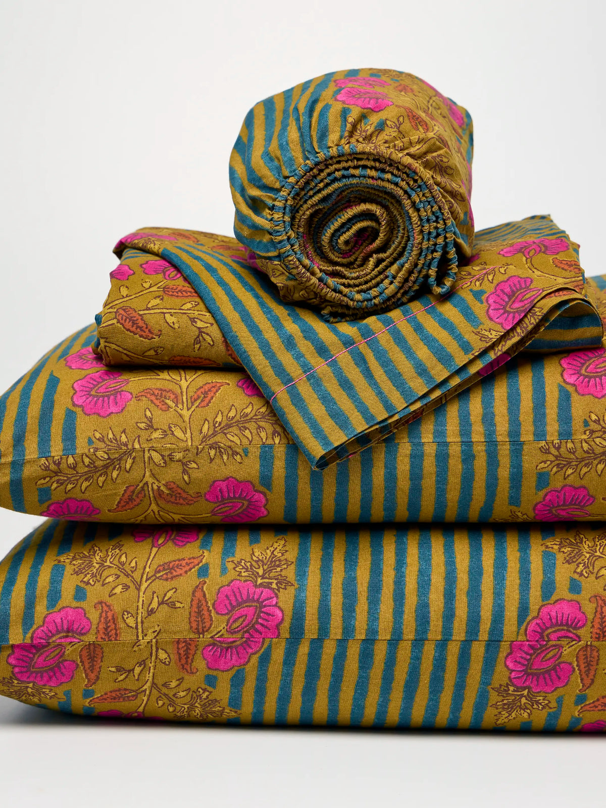 Sooo Soft Cotton Sheet Set - Batik Garden Olive