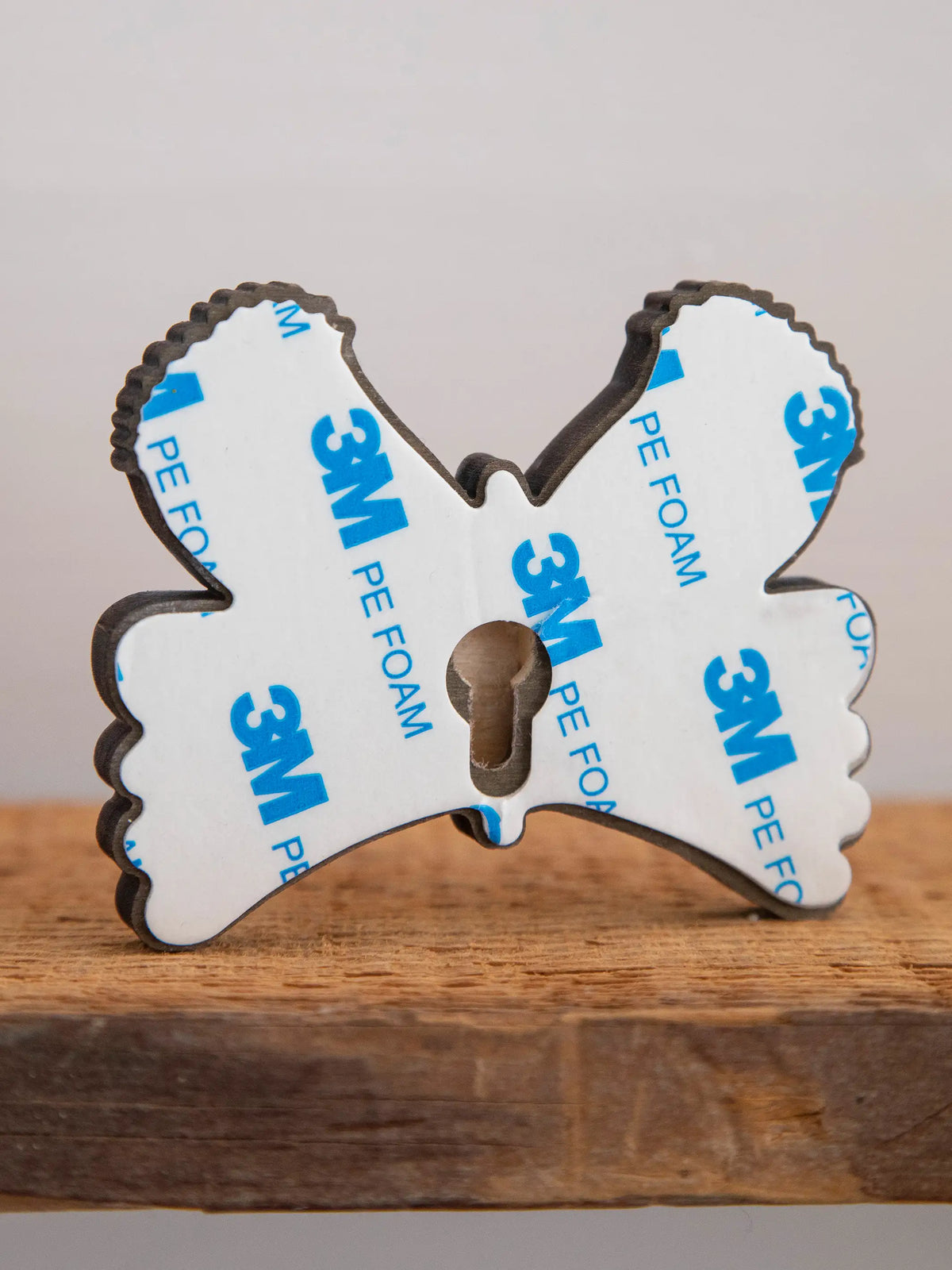 Adhesive Wooden Wall Hooks. Set of 2 - Flower